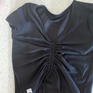 Five Black Ruched Top
